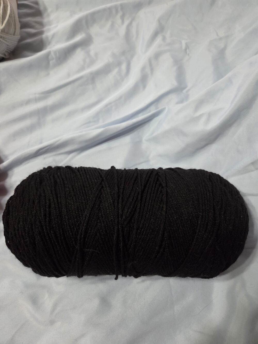 1 Skein Caron One Pound Yarn Black #503 No Dye Lot, knit, crochet